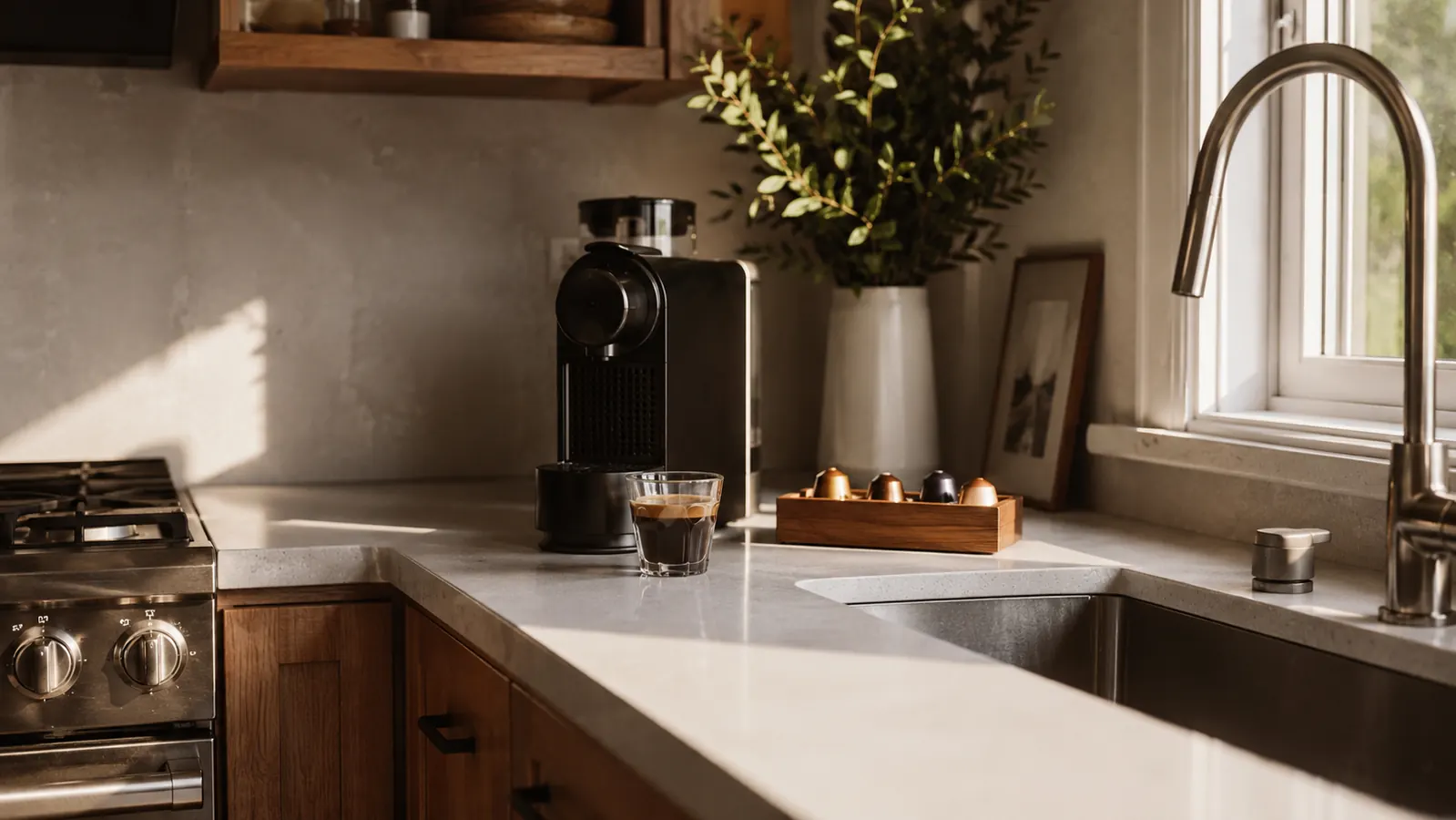 How to Set Up a Real Espresso Bar in a Tiny Apartment Kitchen